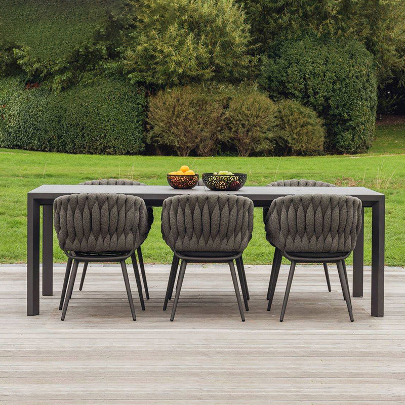 戶外桌椅陽台庭院露天花園北歐室外餐桌休閒藤編椅酒店家具咖啡椅