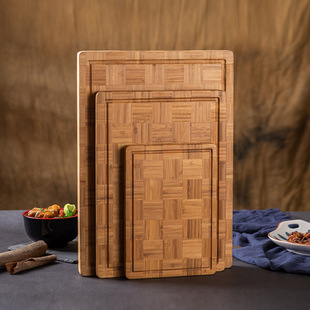 Household Checkerboard Bamboo Cutting Board Creative Bamboo Cutting Board Hanging Fruit Board Chopping Board with Holes Bamboo Chopping Board Wholesale