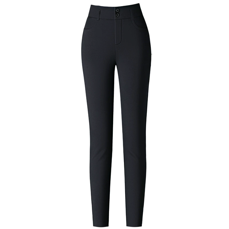 Demi-season warm trousers for mother, keep warm leggings, high waist, plus size, fitted