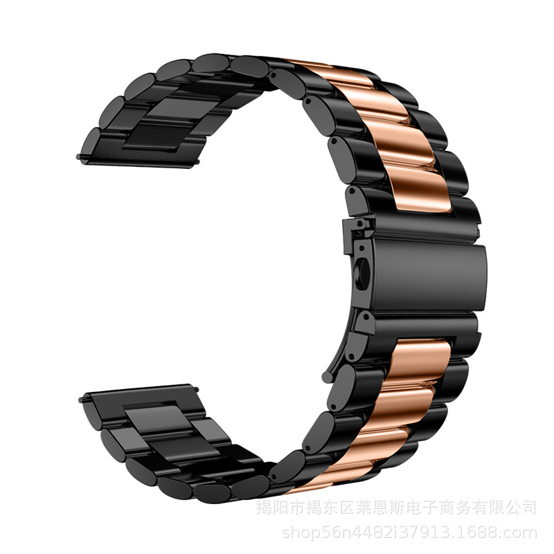 Three steel belts - black rose gold - fuel injection