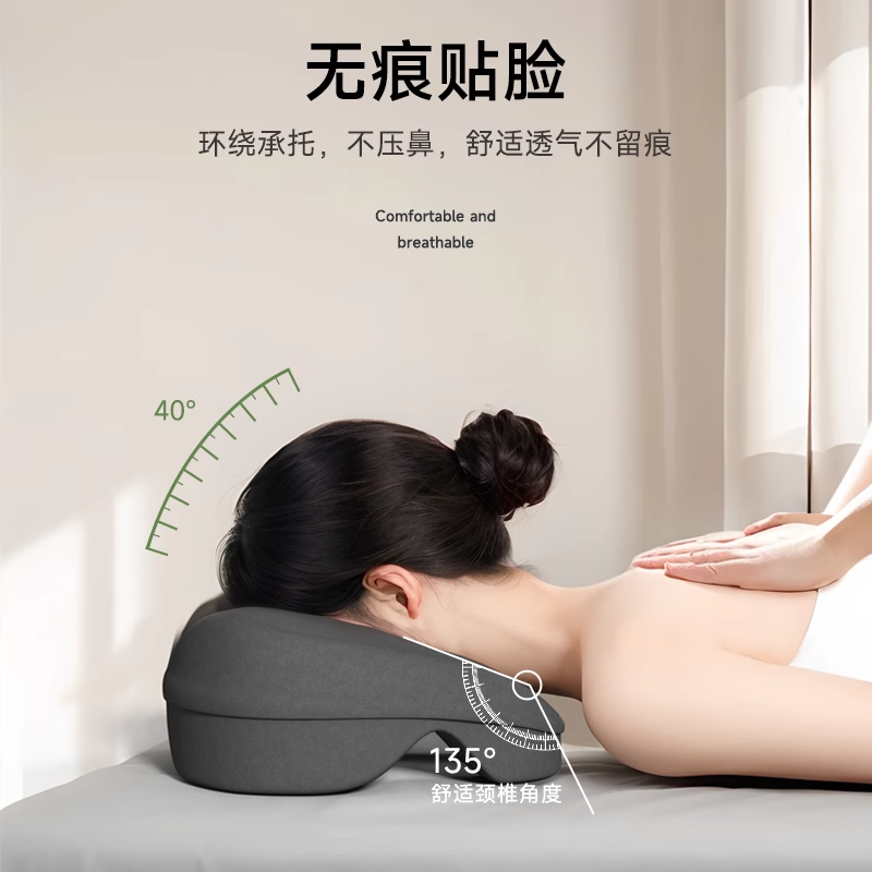 Llbeauty Salon Pillow, Beauty Bed Pillow, Massage Bed with Holes, Breathable, Non-Eye-Pressing Pillow, Lying on the Bed