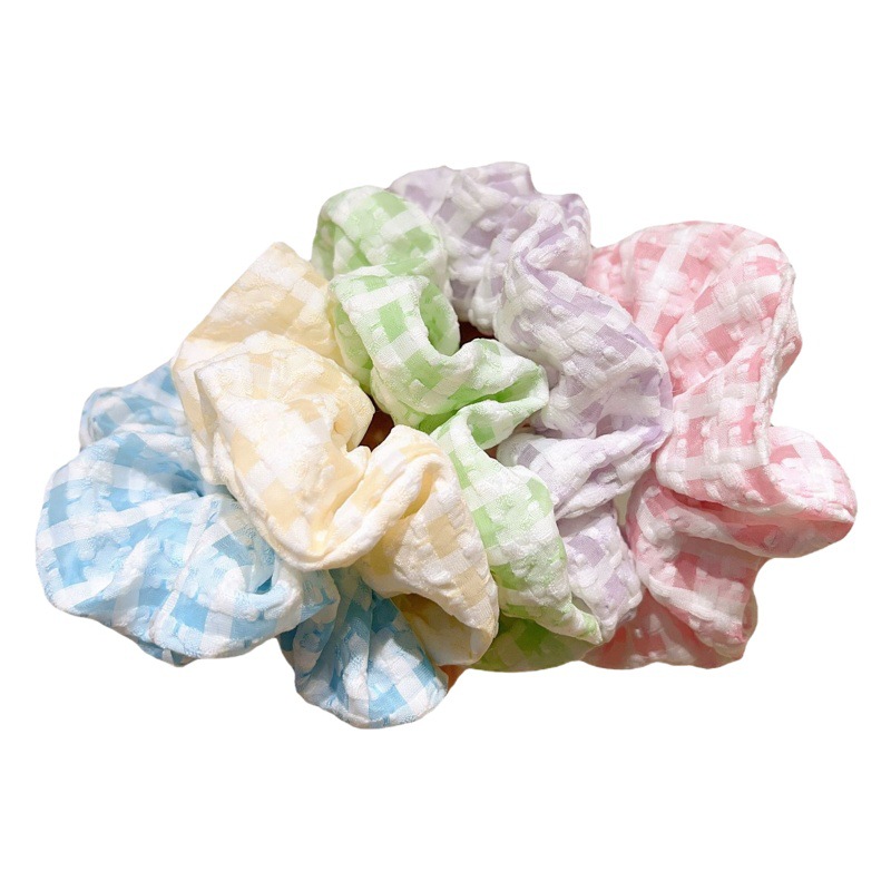 2023 nuevo dulce a cuadros intestino grueso banda para el cabello verano Chanel estilo diadema tocado flor coreano puesto accesorios para el cabello al por mayor