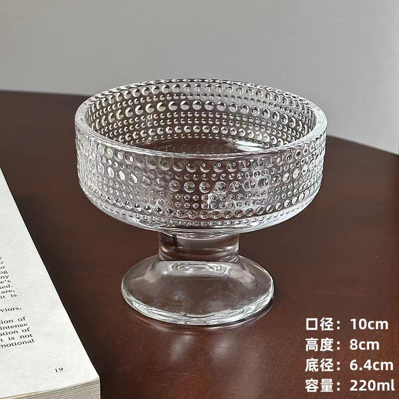ins风简约雪糕杯可加logo 布丁雪糕碗甜品杯竖纹早餐杯果汁冷饮杯|undefined