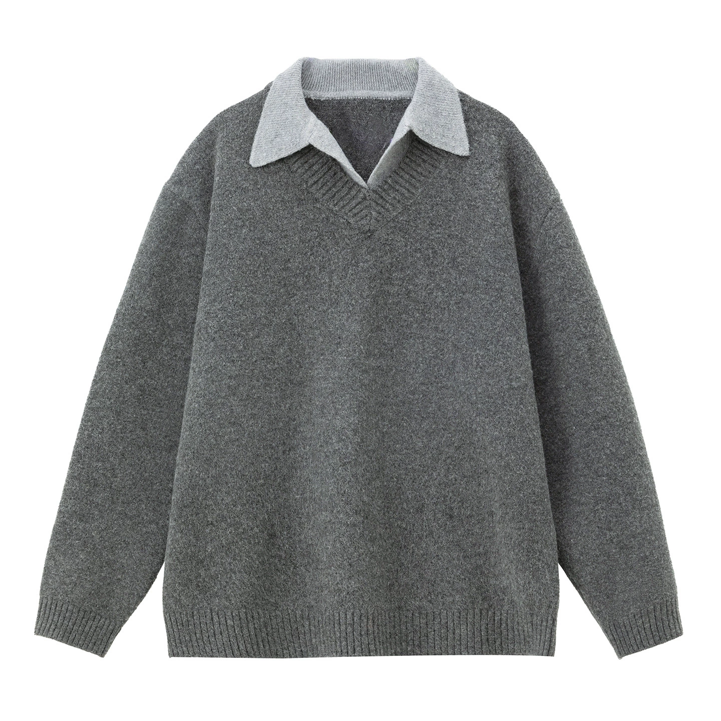 Комплект демисезонного ретро-свитера, knitted jacket, V-образный вырез