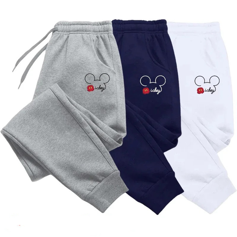 Women's Sports Pants with Print, Fashionable and Trendy Joggers, Versatile Soft High-Quality Street Style Elastic Waist Casual Pants S-