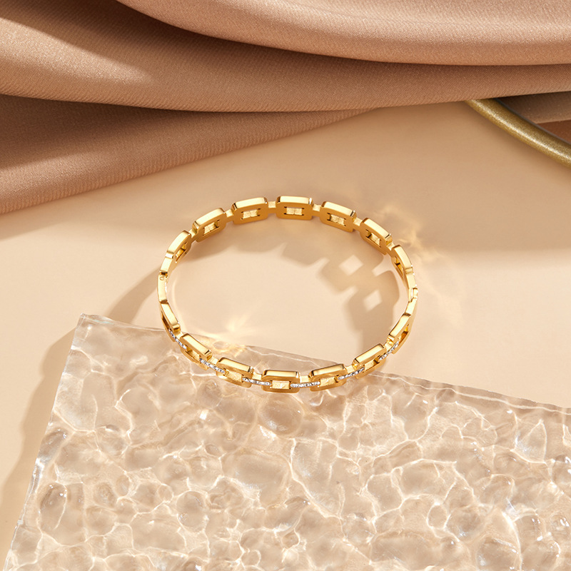 Title 6, Bracciale digitale romano in acciaio inossidabi...