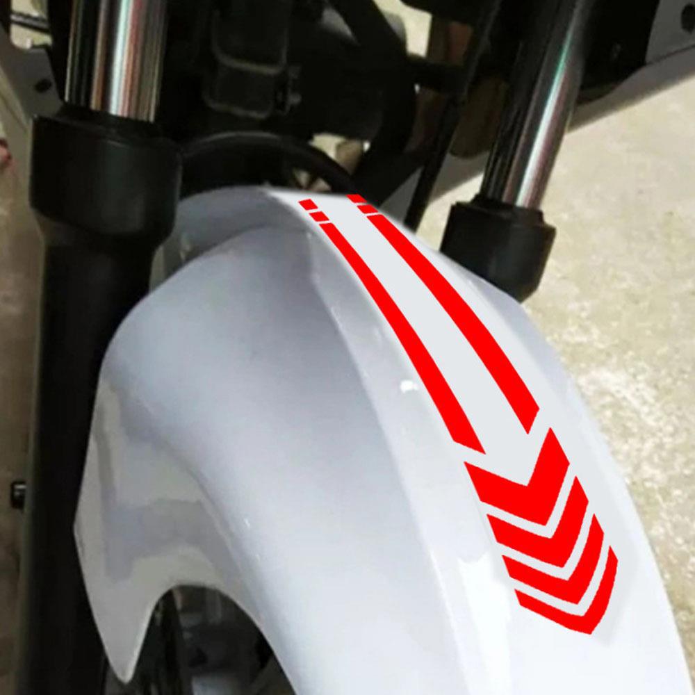 Motorrad Kotflügel Aufkleber Körper reflektierende Pfeil Linie Warnaufkleber Elektroauto_voghion.com