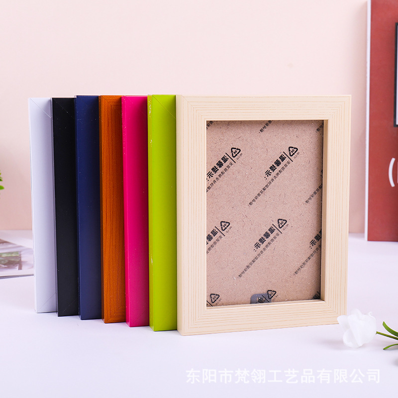 Photo Frame Customization Internet Celebrity Photo Wall Hanging Photo Studio Album DIY Framed Picture Frame 6inch Table Setting Simple Frame Cross-Border
