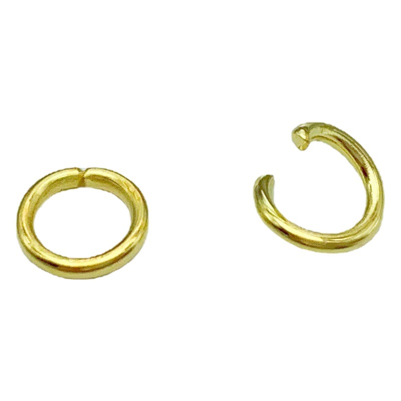 diy ジュエリーアクセサリー電気メッキオープンリング鉄リングクローズドリングブレスレットネックレス接続リングペンダント