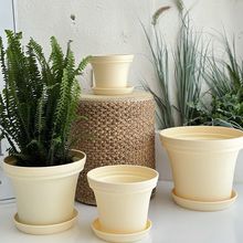简约树脂塑料花盆仿陶土风格青山盆加厚大口径家用阳台热卖厂家