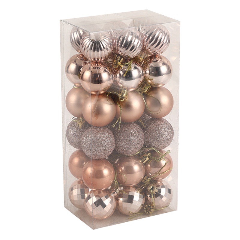 Amazon 36 bolas de Navidad traje 4cm Decoraciones de Navidad árbol de Navidad bolas decorativas bolas de forma especial