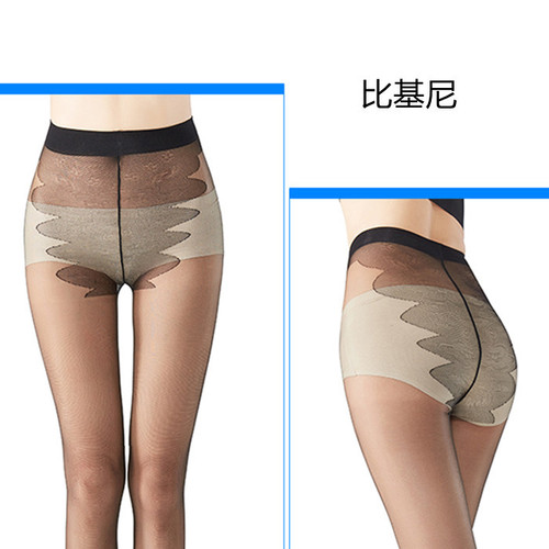 Sheer pantyhose, full-length core spun pantyhose with butterfly and T-leg openings, anti-pilling women's tights, all-in-one socks, size 19.