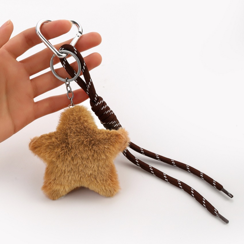 18g Weight Bag Charms Bag Accessories Type Heart Clasp Closure Clasp Closure Type 1 Piece Quantity Daily Occasion Plush Material Unisex Festival Star Pattern Cute Style 1 Piece Plush Star Heart Clasp Closure Bag Charms 10