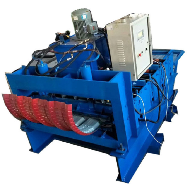 6 máquina de prensado de azulejos de acero de color de doble capa de equipos de azulejos de arco circular máquina de prensado de azulejos de acero de color automático