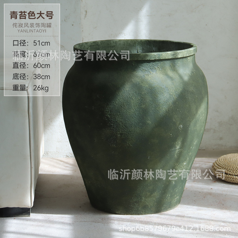 Gran tamaño de cemento retrógrado gran tarjeta centro comercial hotel oficina de ventas gran maceta de plantación verde decoración residencial