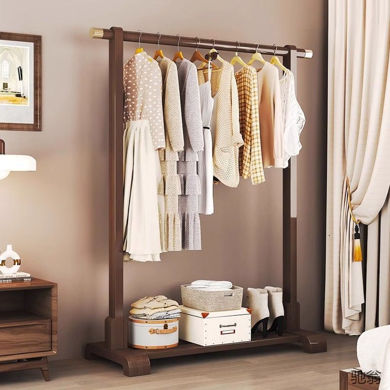 Clothes Rack Solid Wood Floor-Standing Bedroom Coat Rack Living Room Simple Modern New Chinoiserie B&B Clothes Rack Home Clothes Rack Solid Wood Floor-Standing Bedroom Coat Rack Living Room Simple Modern New Chinoiserie B&B Clothes Rack Home