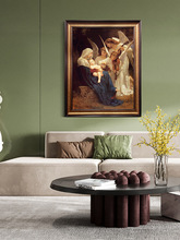 油画框外框欧式美式复古大尺寸装裱十字绣全家福相框镜框挂墙