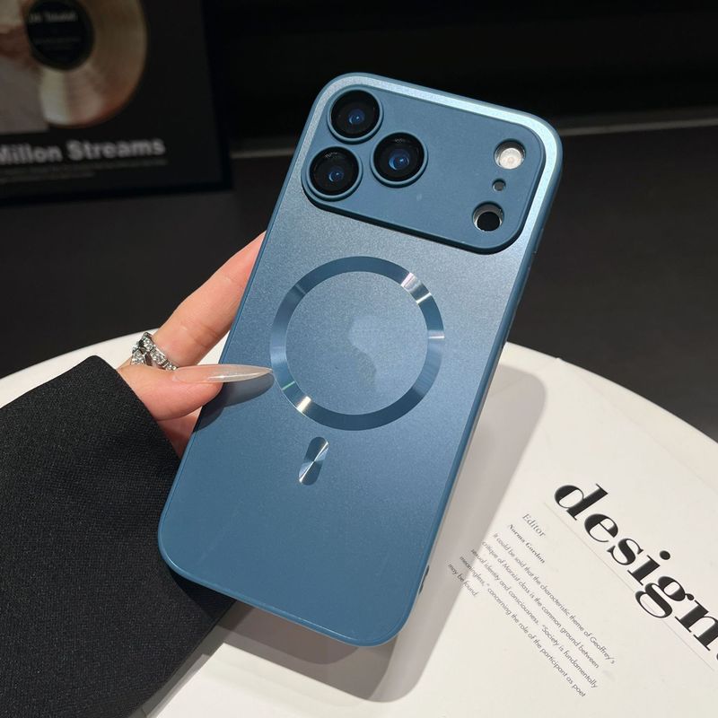 磁吸适用苹果17ProMax手机壳肤感磨砂iPhone16带镜头膜简约保护套|undefined