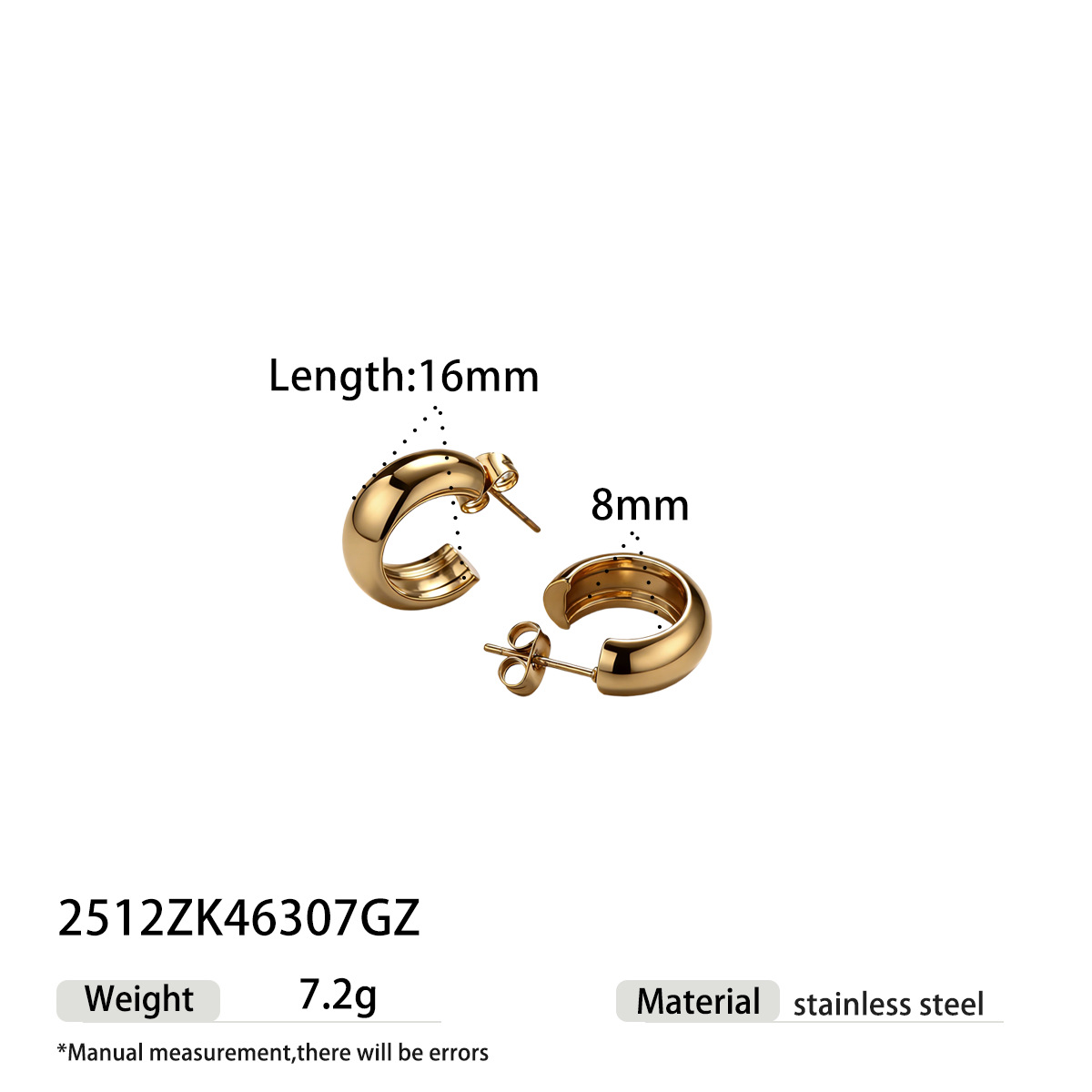 Taina europa y americana pernos de acero inoxidable lujoso ligero de alta calidad personalidad de moda oro y plata pernos de dos colores para mujeres no desvanecen mujeres image 13