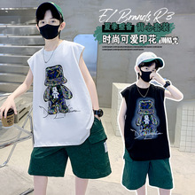 男童夏装套装2024夏季新款儿童帅气运动T恤短袖韩版两件套童装潮