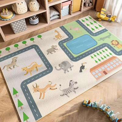 German Children's Room Carpet Reading — Avtomobil döşəmə paspasları - warm-smoke-road-4060cm-not-recommend-size-is-too-small