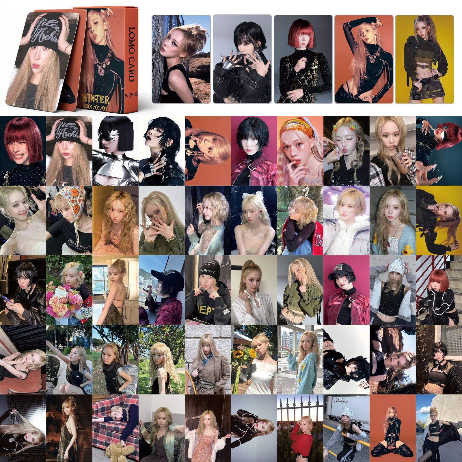 (2개) 재고 있는 AESPA WINTER 카드 55개 WHIPLASH 카드 WINTER