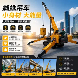 履带式蜘蛛吊车自行走遥控5吨航吊厂房狭窄空间作业天车