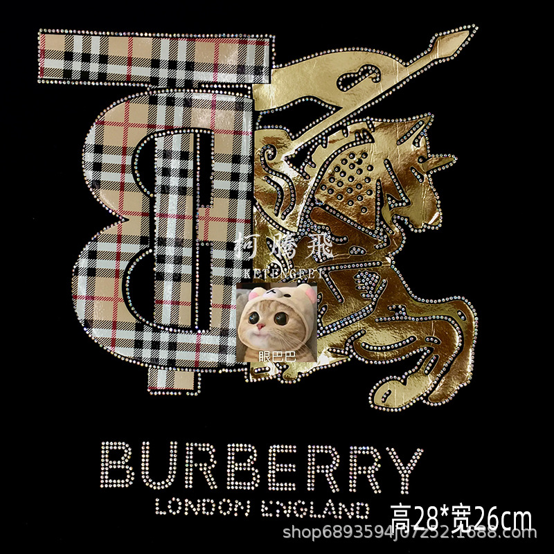 平底烫钻图形烫画设计制作激光雷瑟点片烫钻图形时尚潮牌