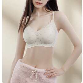 小清新8895#自然亲肤固定杯无痕排扣美背内衣M-2XL裸感尾单文胸批