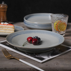 北歐式陶瓷餐具ins創意盤子7.5寸淺盤手繪餐具酒店家用菜盤釉下彩