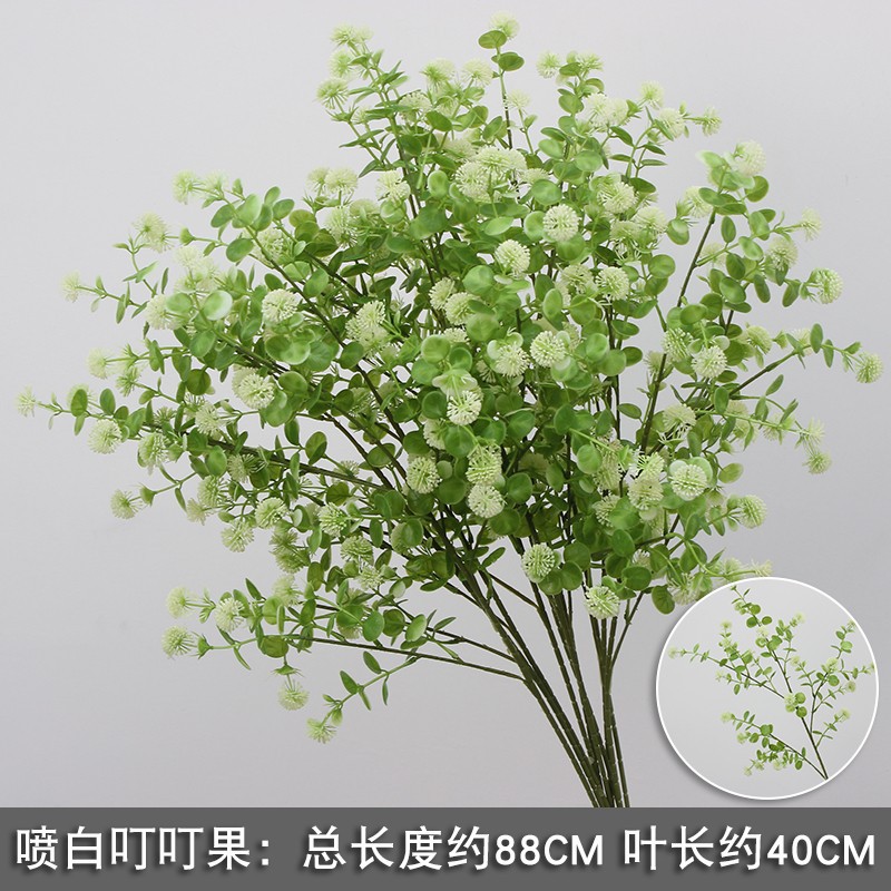 2025 nueva imitación de plantas verdes de flores de hierba de hierba decoración de fondo de boda flores verdes colgantes flor de bodas