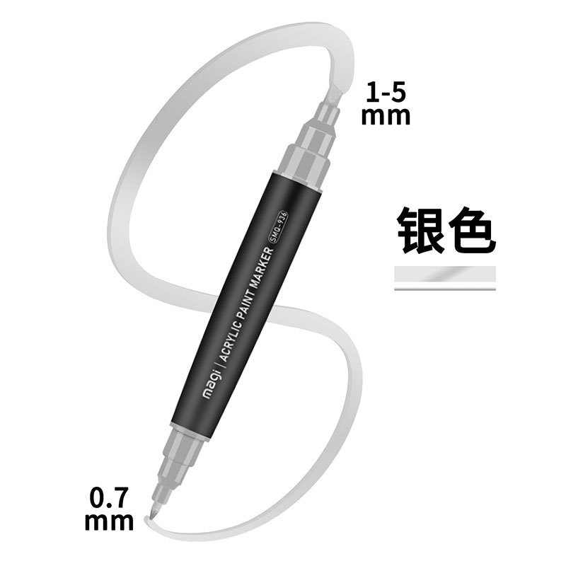 Set de marcadores acrílicos de doble punta personalizados Somic, impermeables, para manualidades DIY en cerámica