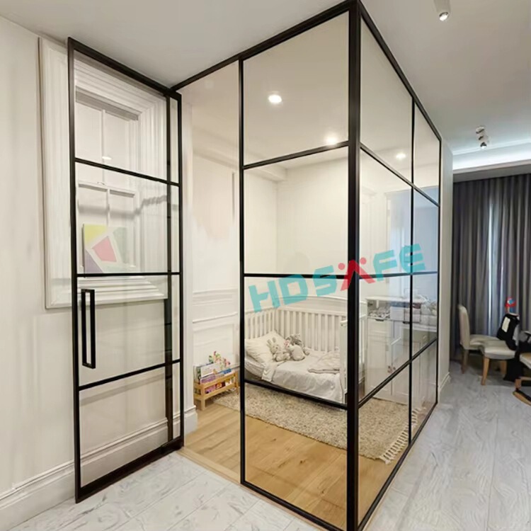 Frosted Glass Room Divider Door with Aluminum Frame, Interior Entrance Glass Door, Hotel Villa Bathroom Toilet Swing Door Frosted Glass Room Divider Door with Aluminum Frame, Interior Entrance Glass Door, Hotel Villa Bathroom Toilet Swing Door