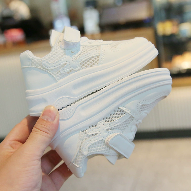 Children's white shoes, sneakers for men and women, sports shoes, soft sole