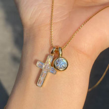 �錚����18K��ʮ�ּ���1������ĸ�G����������ʯ�i朚W���r��