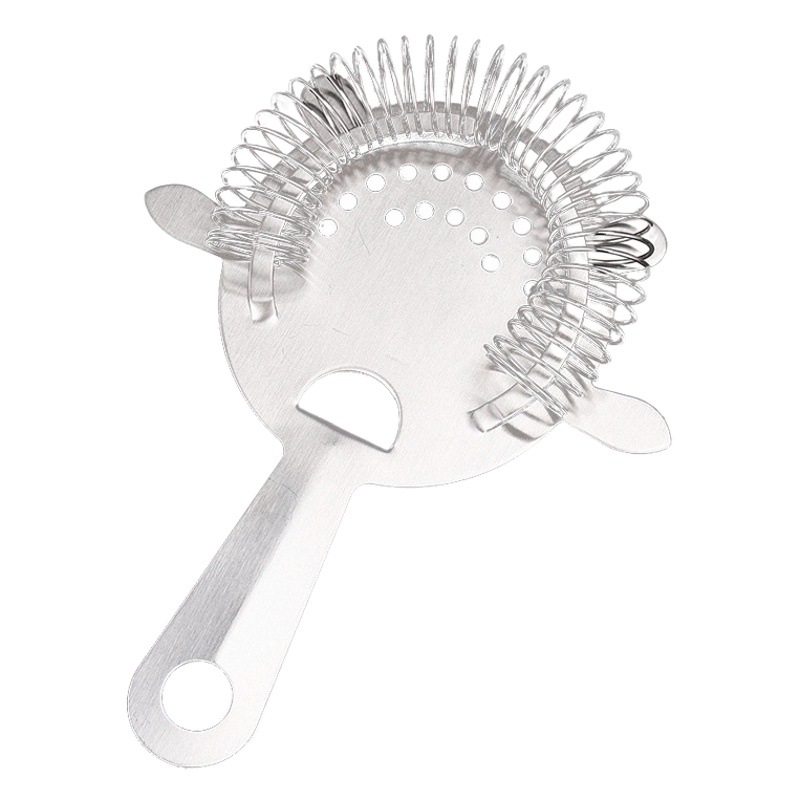 Directo de fábrica al por mayor de acero inoxidable Filtro de hielo de metal de cuatro esquinas separador de hielo Shaker herramienta de filtro de cóctel
