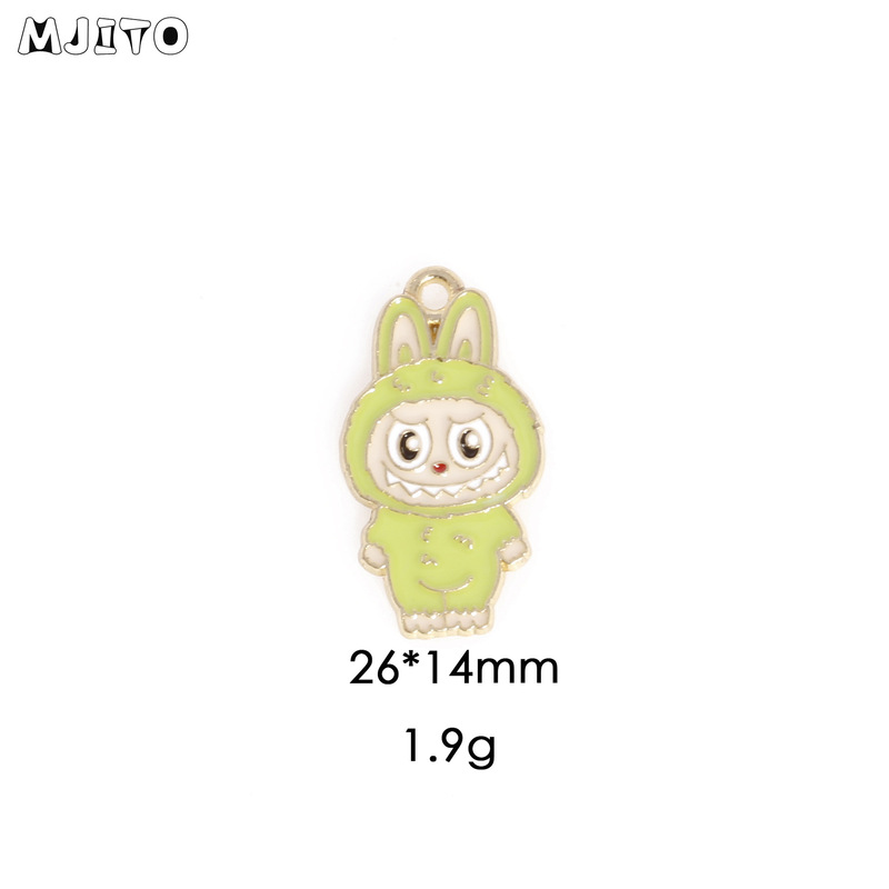 卡通拉布布LABUBU吊坠DIY手机链材料饰品配件跨境钥匙扣合金挂件|undefined