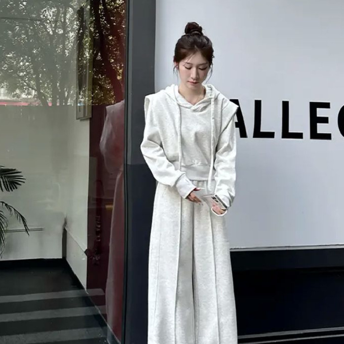韩系时尚穿搭配一整套装女2025新款秋冬高级感休闲运动卫衣早秋季|undefined