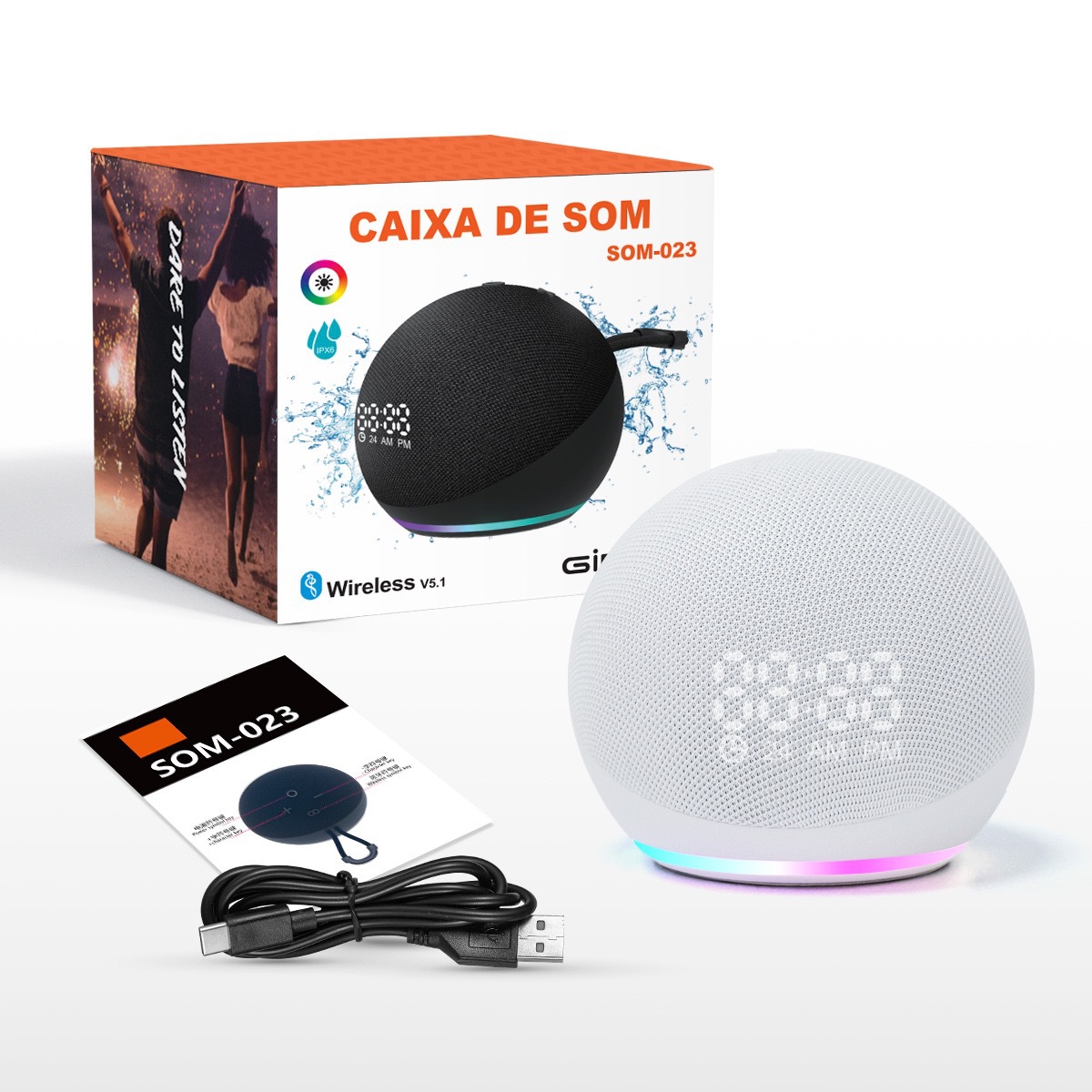 Transfronteriza alaxe reloj altavoz bluetooth tela pequeño subwoofer pesado de escritorio mini audio portátil