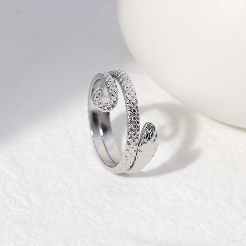 Fashion Snake Stainless Steel Plating Open Ring