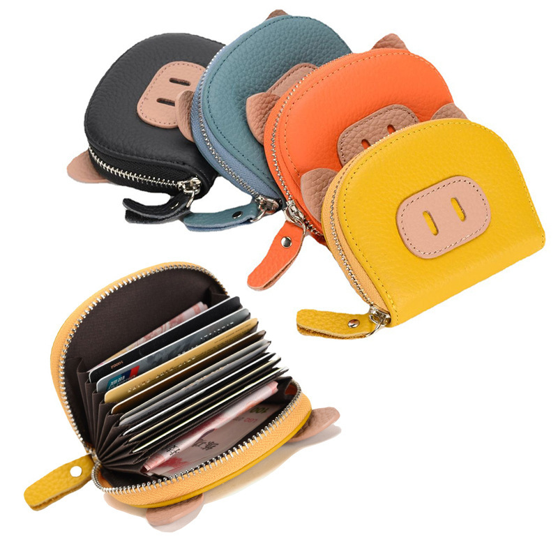 Nuevas tarjetas de tarjetas para mujeres y niñas, bolsas de tarjetas de órgano litchi, mini bolsas de tarjetas de almacenamiento lindas, bolsas de cambio de gran capacidad.