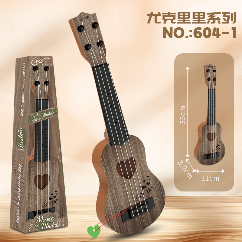 Fábrica de simulación directa ukelele de simulación de los niños guitarra puede jugar iluminación instrumento musical educativo Juguete musical