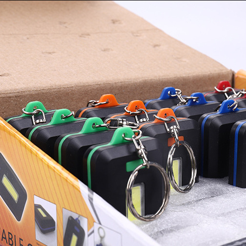 Lámpara de llaver cuadrada lámpara portátil camping al aire libre lámpara de montaña mini COB lámpara de llaver lámpara de trabajo