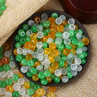 Ice Jade Three Color Abacus Beads Barrel Beads Bashan Cui diy Wen Play Handstring Necklace Spacer Beads Spacer Beads