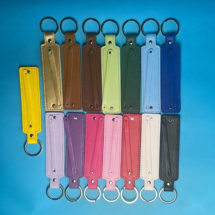 Couple's Alloy Leather Keychain Key Ring Personalized Creative Small Gift Pu Leather DIY Phone Pendant Imitation Couple's Alloy Leather Keychain Key Ring Personalized Creative Small Gift Pu Leather DIY Phone Pendant Imitation