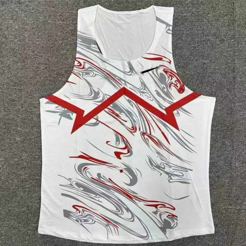 Новая одежда для легкой атлетики, быстросохнущая и дышащая, мужская и женская спортивная тренировочная одежда, жилеты, одежда для соревнований, спортивная одежда для марафонского бега.