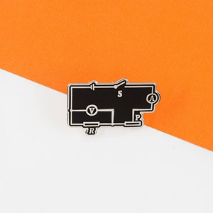 Ohm's Law Circuit Diagram Enamel Pin Physics Law Badge Electrical Engineering Enthusiast Decoration