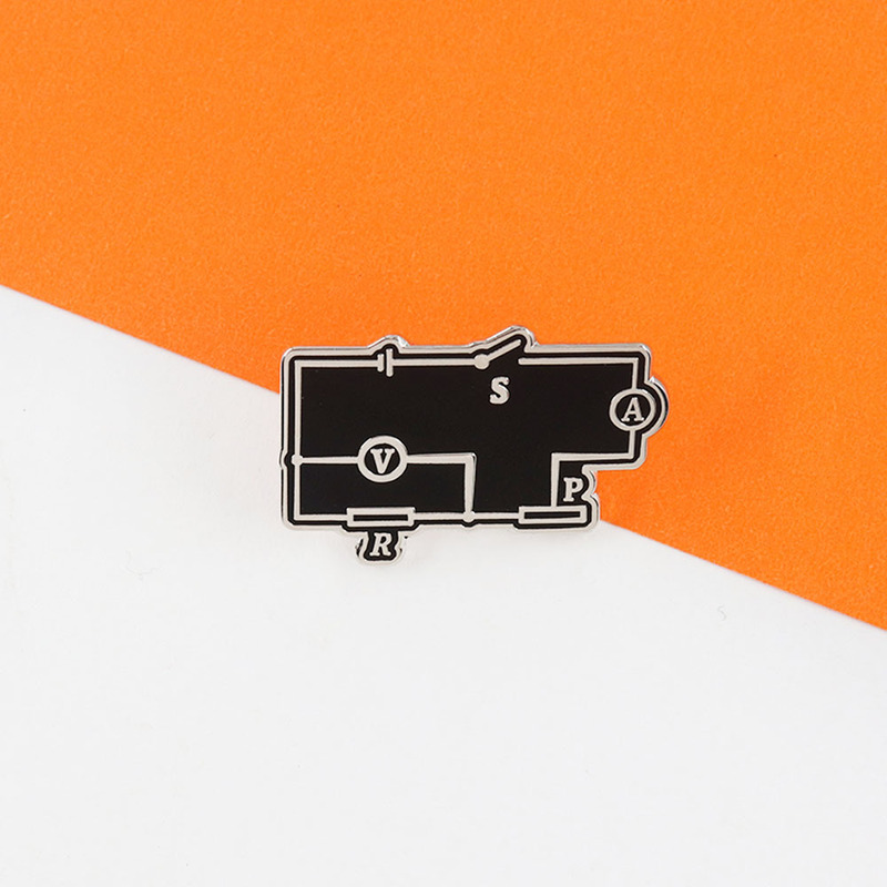 Ohm's Law Circuit Diagram Enamel Pin Physics Law Badge Electrical Engineering Enthusiast Decoration Ohm's Law Circuit Diagram Enamel Pin Physics Law Badge Electrical Engineering Enthusiast Decoration