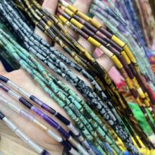 ��Ȼʯ�^ ���Sʯ ��ʯ ѩ�� ��ʯ  Gemstone Tube 4X13MM �댚ʯ