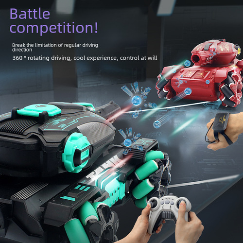 Remote-Controlled Tank Gesture-Sensing Water Bullet-Firing 4WD Off-Road Mecha Electric Toy Car